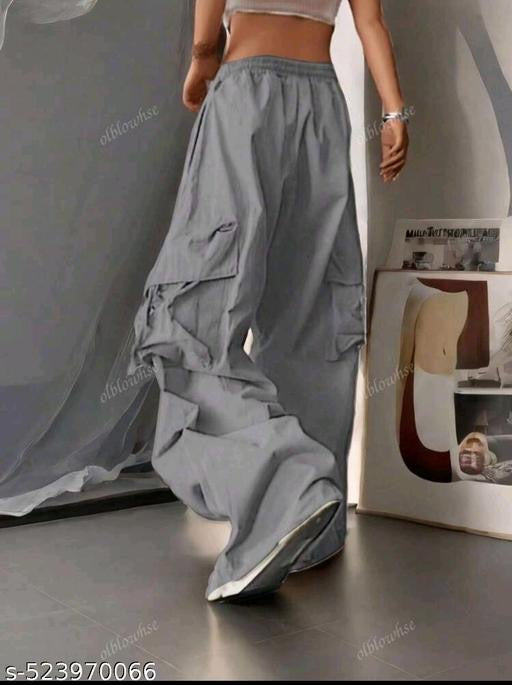 High Rise Trouser Trendy and Stylish and loose think fabric trouser reguler used trouser