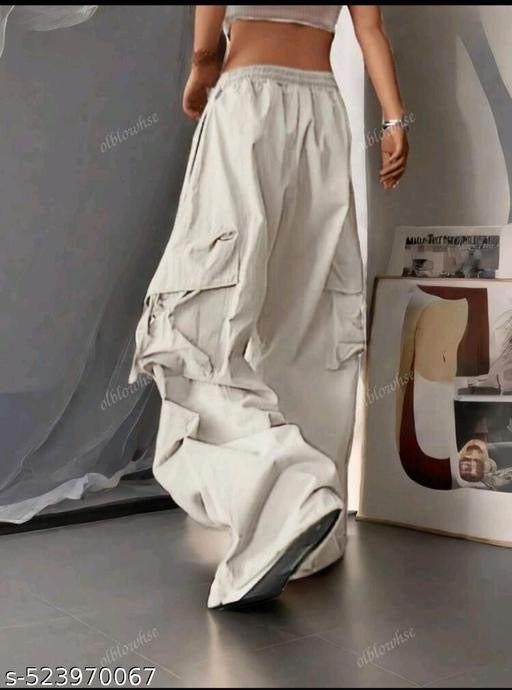 High Rise Trouser Trendy and Stylish and loose think fabric trouser reguler used trouser
