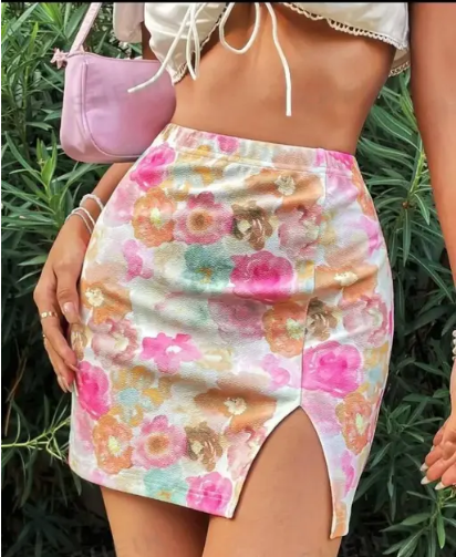 Mini Printed Skirt For WOman