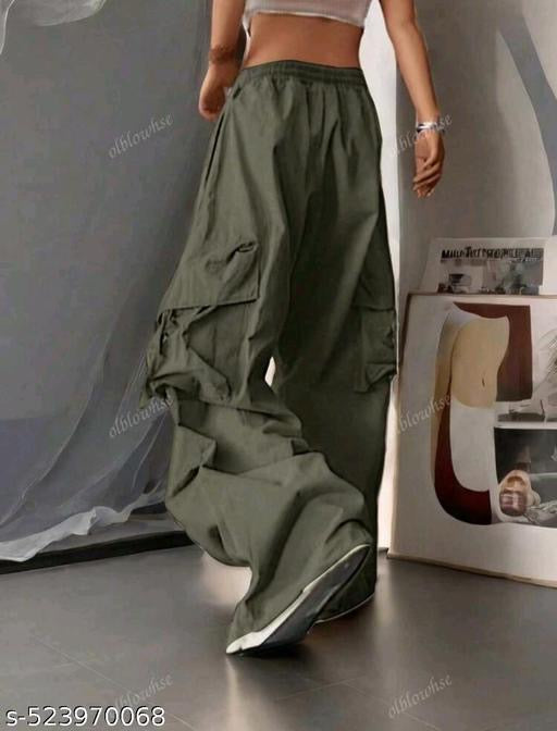 High Rise Trouser Trendy and Stylish and loose think fabric trouser reguler used trouser