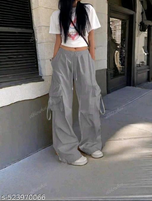 High Rise Trouser Trendy and Stylish and loose think fabric trouser reguler used trouser