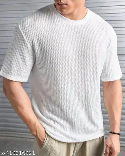 Men Popcorn,Cotton Blend Regular Tshirts