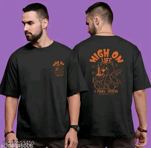 Polyester,Cotton Blend Men Polyester,Cotton Blend Regular Tshirts