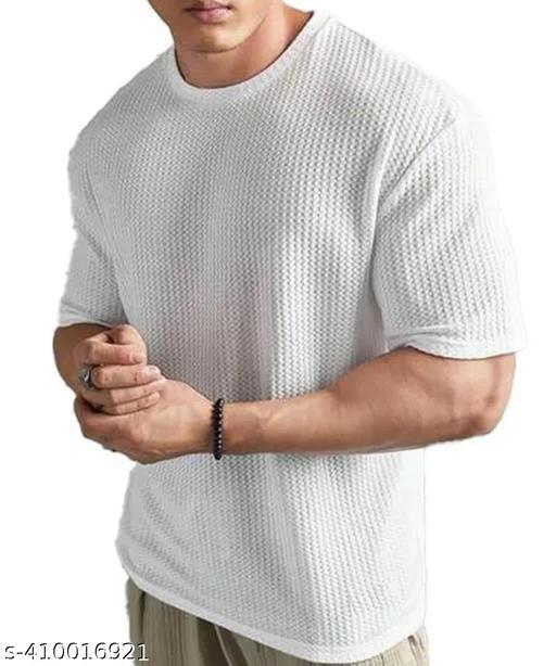 Men Popcorn,Cotton Blend Regular Tshirts