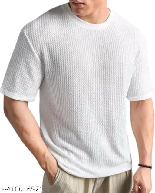 Men Popcorn,Cotton Blend Regular Tshirts