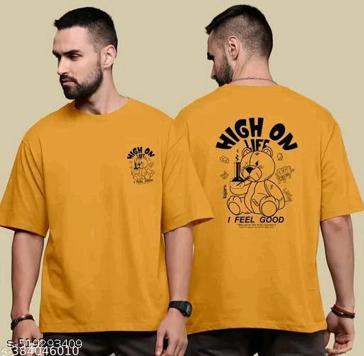 Polyester,Cotton Blend Men Polyester,Cotton Blend Regular Tshirts