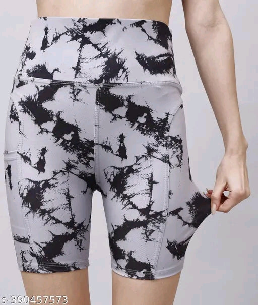 High waist sports activewear shots for women and girls.Use at the Gym/Yoga or Cycling Shorts With Pocket