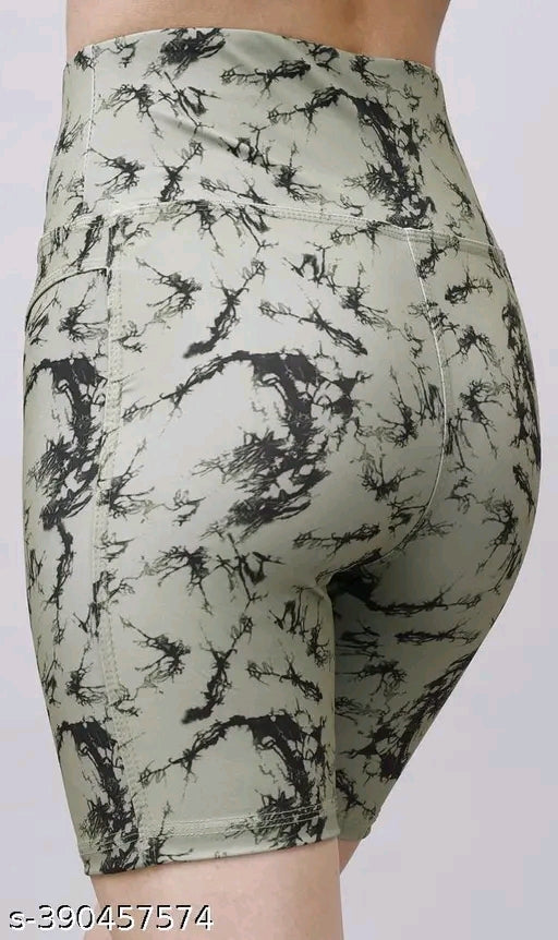 High waist sports activewear shots for women and girls.Use at the Gym/Yoga or Cycling Shorts With Pocket