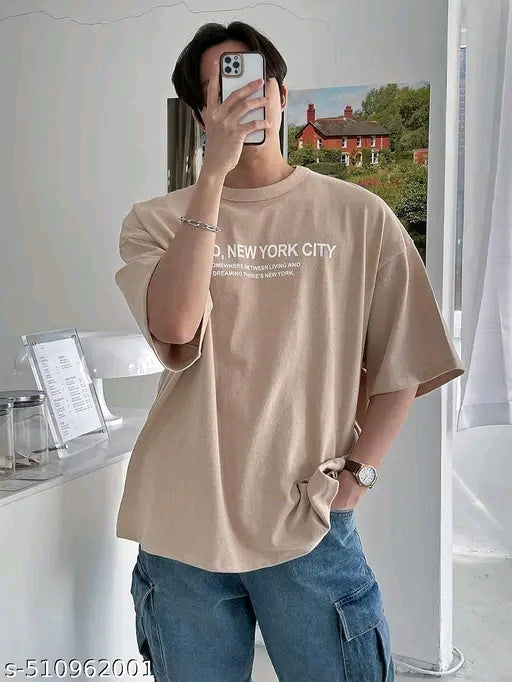 MENS STYLISH BEIGE COTTON BLEND