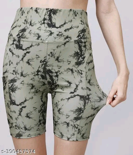 High waist sports activewear shots for women and girls.Use at the Gym/Yoga or Cycling Shorts With Pocket