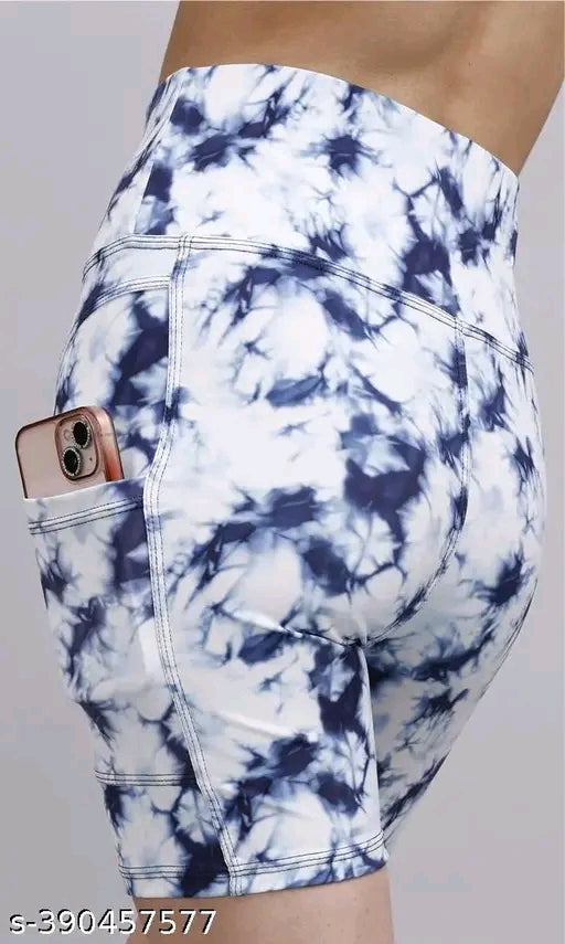 High waist sports activewear shots for women and girls.Use at the Gym/Yoga or Cycling Shorts With Pocket