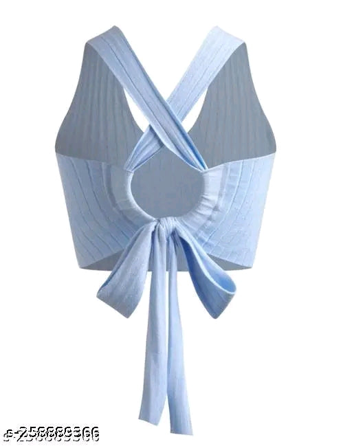 Trendy halter sleeveless top for Girls