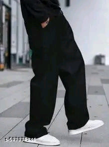 Men Denim high-waist wide leg jeans