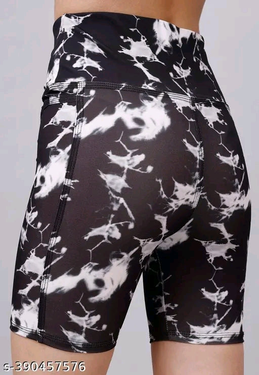 High waist sports activewear shots for women and girls.Use at the Gym/Yoga or Cycling Shorts With Pocket