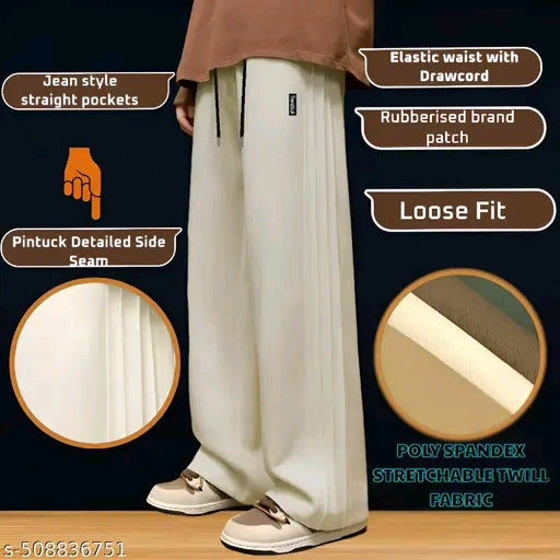 Men’s Loose Fit Track Pants | Wide-Leg Oversized