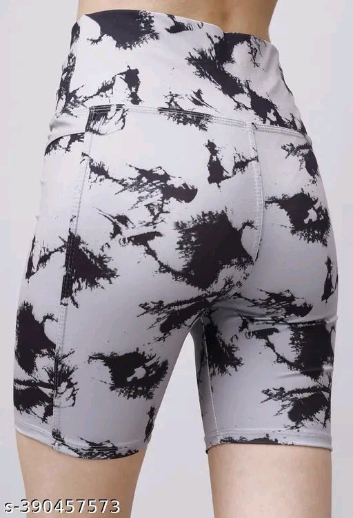 High waist sports activewear shots for women and girls.Use at the Gym/Yoga or Cycling Shorts With Pocket