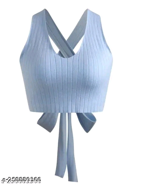 Trendy halter sleeveless top for Girls