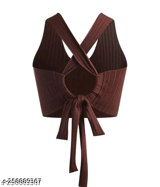 Trendy halter sleeveless top for Girls